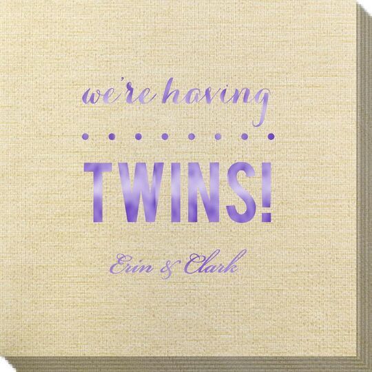 We're Having Twins Bamboo Luxe Napkins